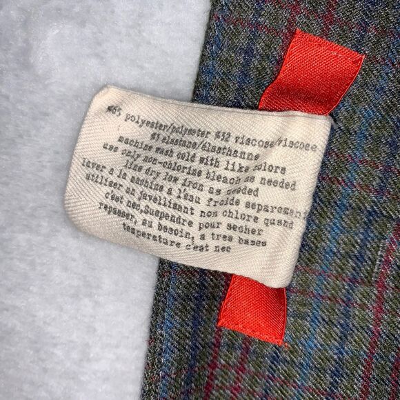 Anthropologie Cartonnier Women's Dress Pants Size 10 Striped Plaid Soft - Picture 5 of 9